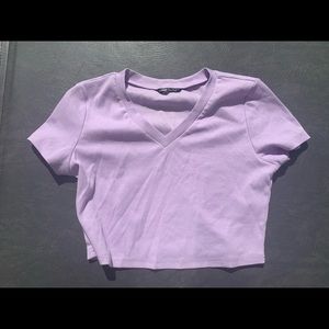 Lavender crop tee